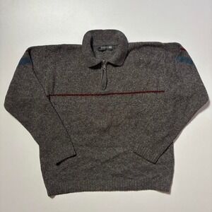 Vintage Grey No Excess 1/4 Zip Knit Sweater - S